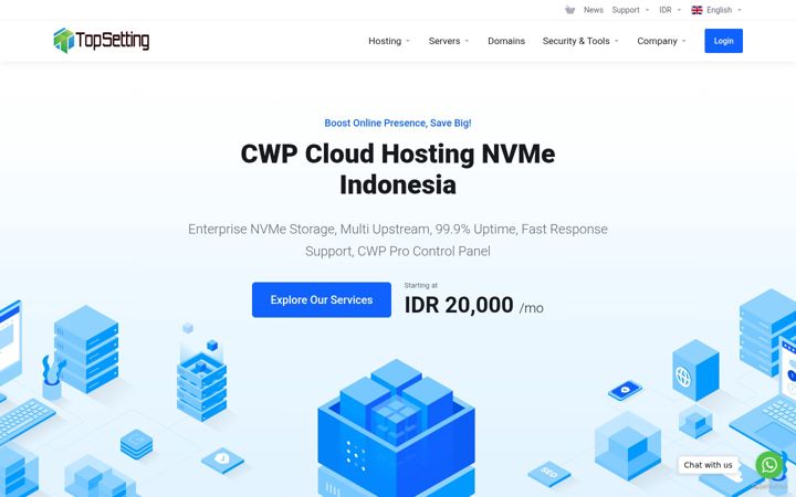 Screenshot ta' topsetting.net