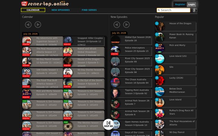 Screenshot of topsrs.day