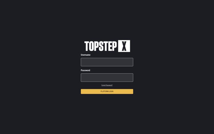 Screenshot of topstepx.com
