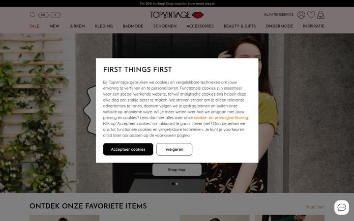 Screenshot of topvintage.nl