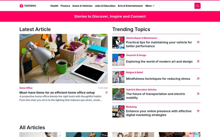 Screenshot of topzeno.com