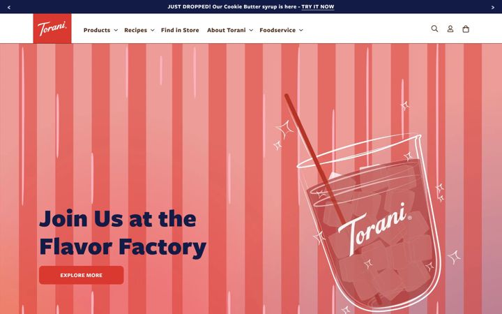 Screenshot of torani.com