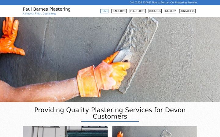 Screenshot stránky torbayplastering.co.uk