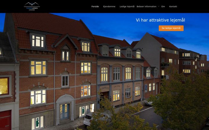 Screenshot of torbenlarsenejendomme.dk