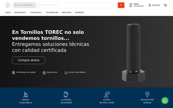 Screenshot of torec.mx