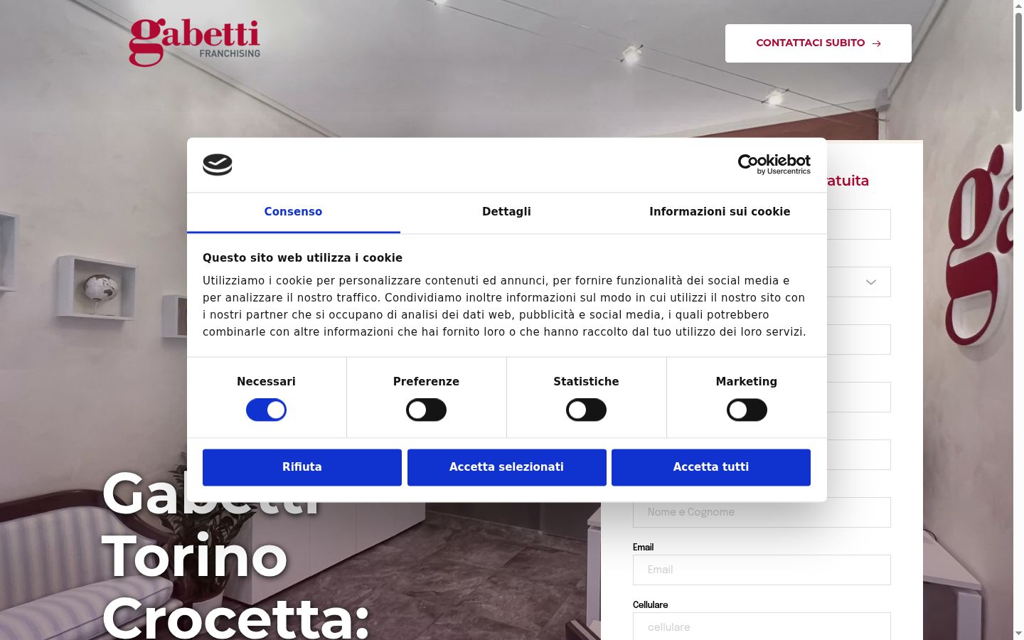 Screenshot of the consent banner shown before any interaction