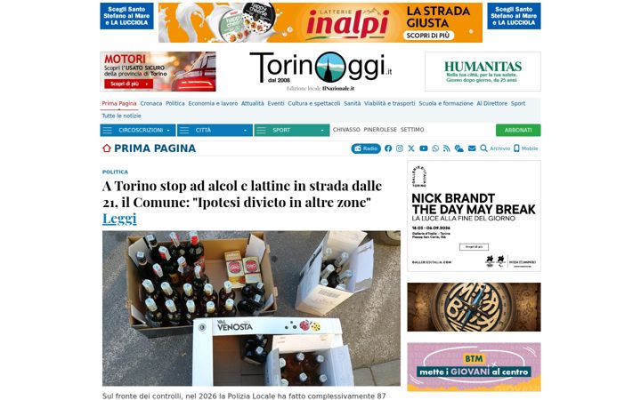Screenshot of torinoggi.it
