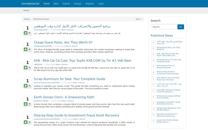 Screenshot of tornadosocial.com