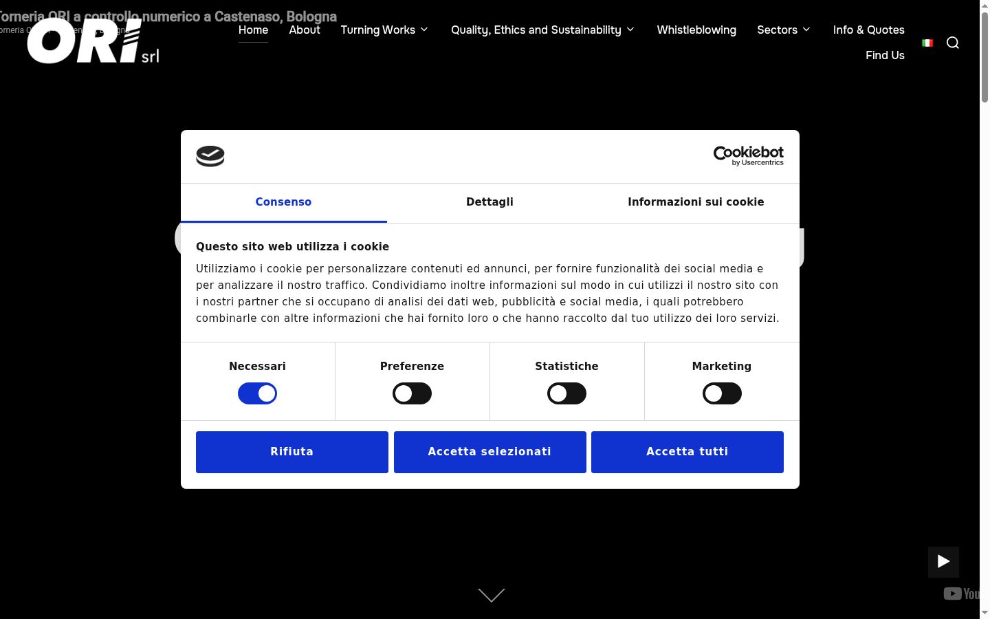 Screenshot des Einwilligungsbanners vor jeglicher Interaktion