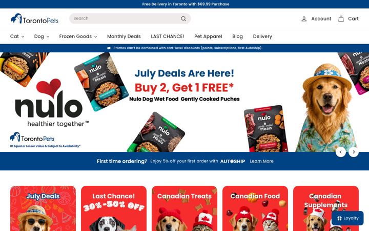 Screenshot of torontopets.ca