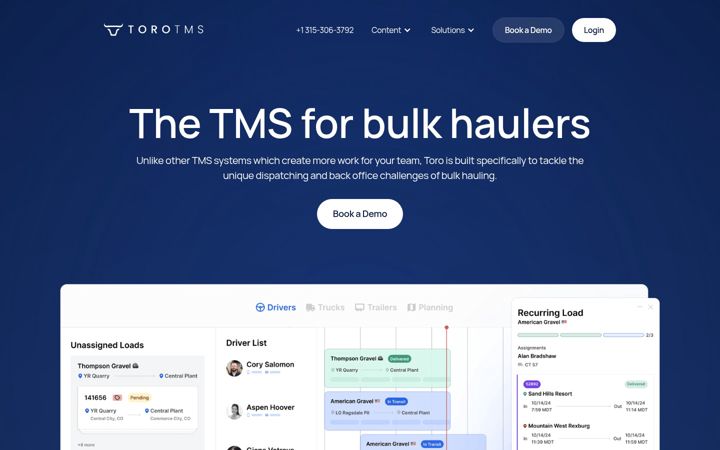 Screenshot von torotms.com