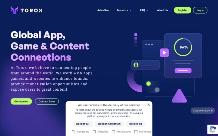 Screenshot of torox.io