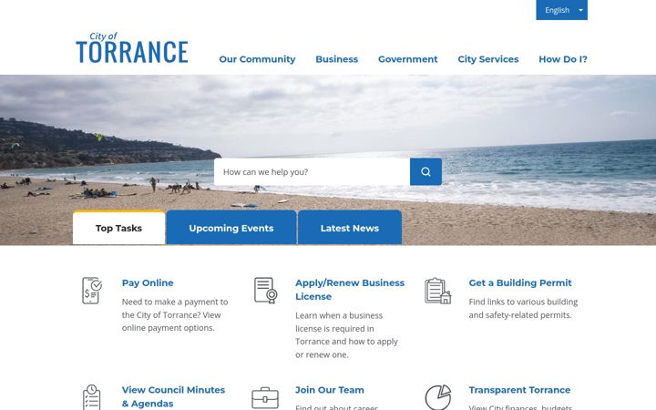 Screenshot von torranceca.gov