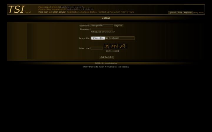 Screenshot of torrent-stats.info
