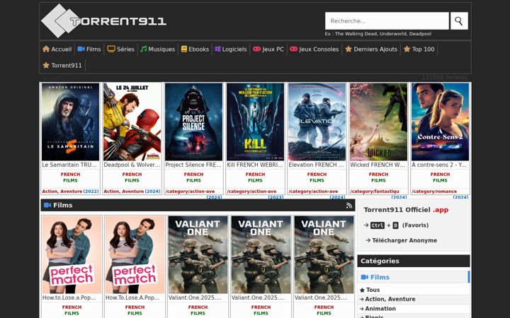 Screenshot of torrent911.app