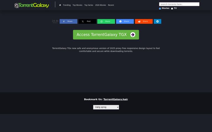 Screenshot of torrentgalaxy.hair