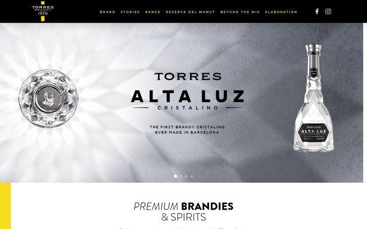 Screenshot of torresbrandy.com