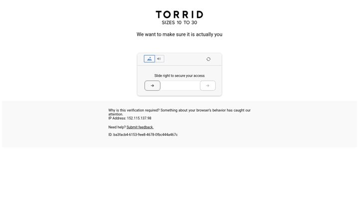 Screenshot di torrid.com