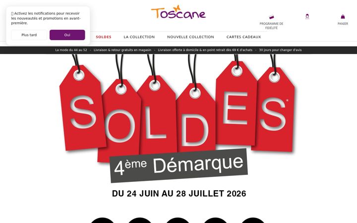Captură de ecran a toscane-boutique.fr