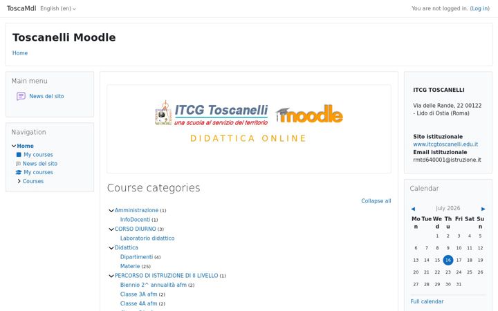 Skærmbillede af toscanelli-moodle.it
