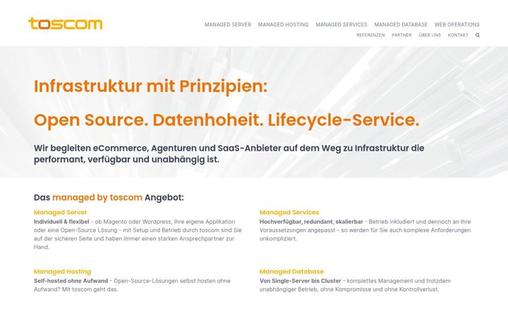 Screenshot of toscom.at