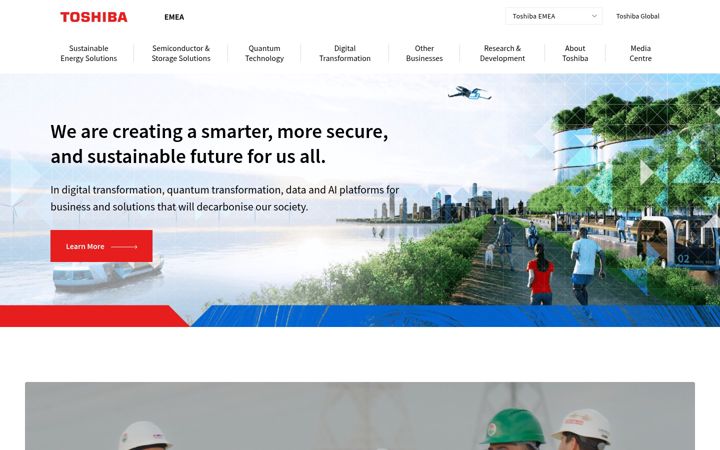 Screenshot of toshiba.eu