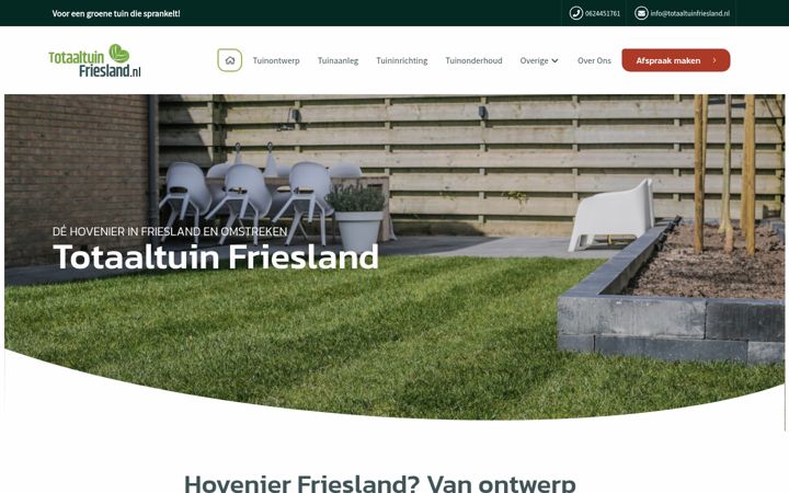 Screenshot von totaaltuinfriesland.nl