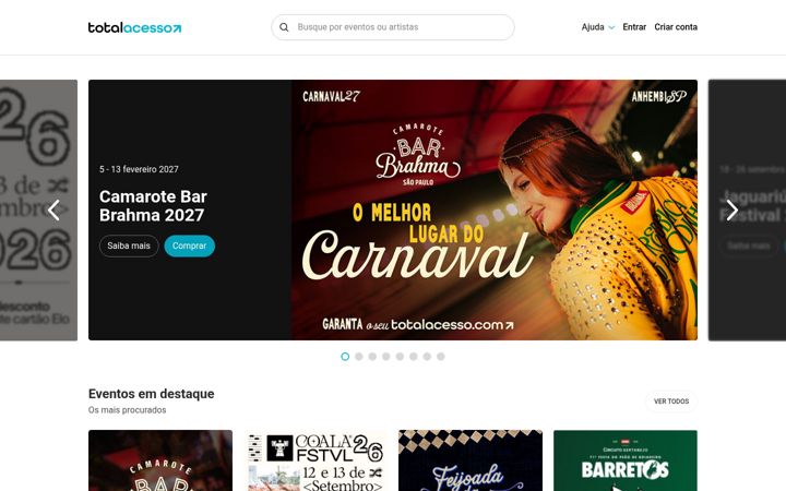 Screenshot of totalacesso.com