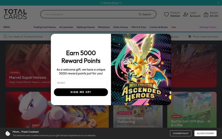 Screenshot of totalcards.net