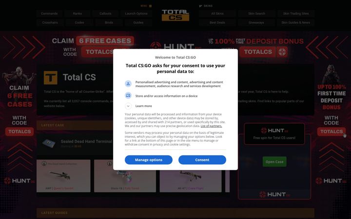 Screenshot of totalcsgo.com