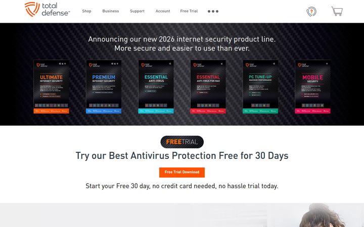 Screenshot of totaldefense.com