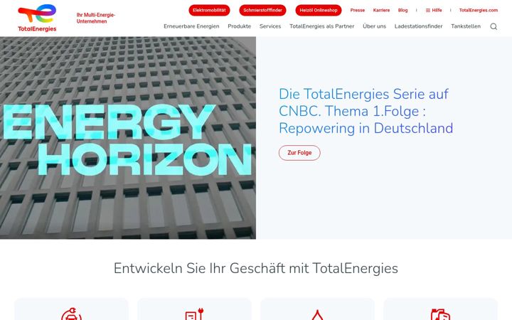 Screenshot of totalenergies.de