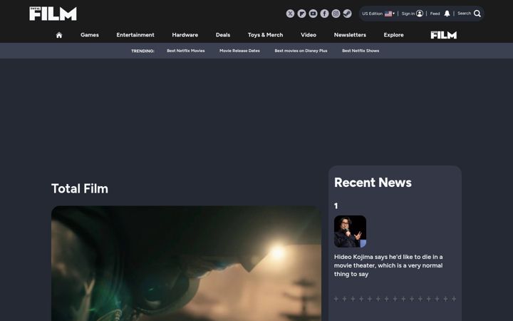 Screenshot of totalfilm.com