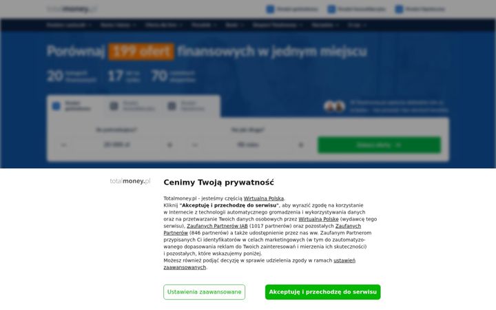 Captura de ecrã de totalmoney.pl