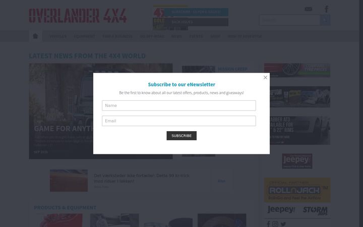 Skärmbild av totaloffroad.co.uk