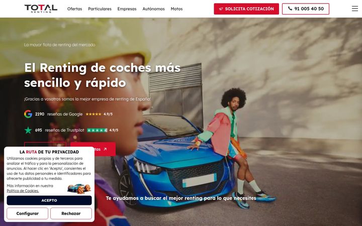 Screenshot of totalrenting.es