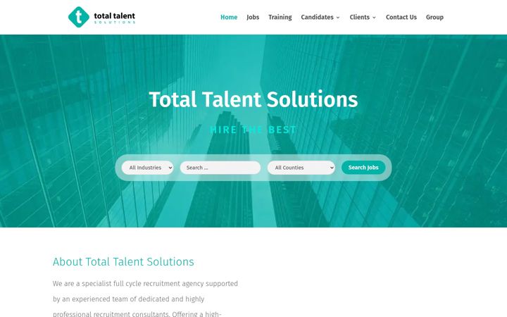 Screenshot of totaltalentsolutions.ie