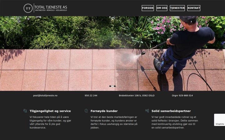 Screenshot van totaltjeneste.no