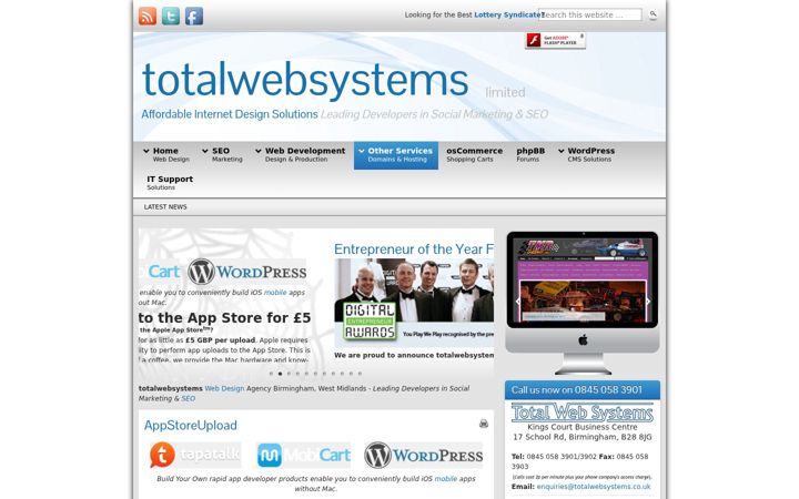 Screenshot di totalwebsystems.co.uk