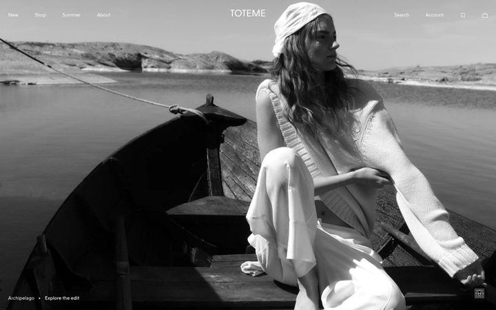 Screenshot of toteme.com