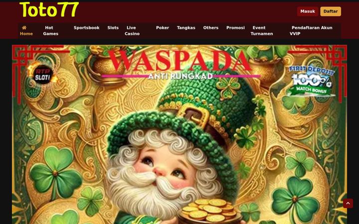 Screenshot of toto77slot.com