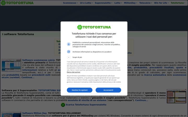 Screenshot of totofortuna.it