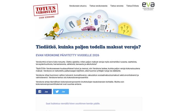 Screenshot van totuusveroistasi.fi