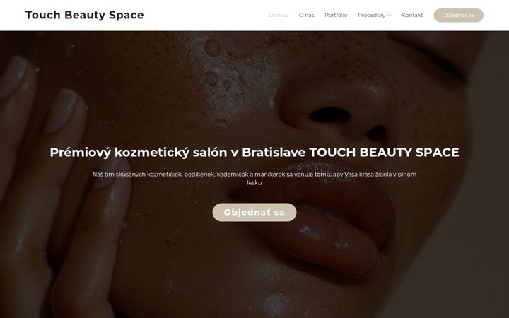 Screenshot of touchbeautyspace.sk