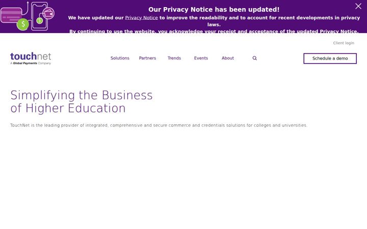 Screenshot van touchnet.com