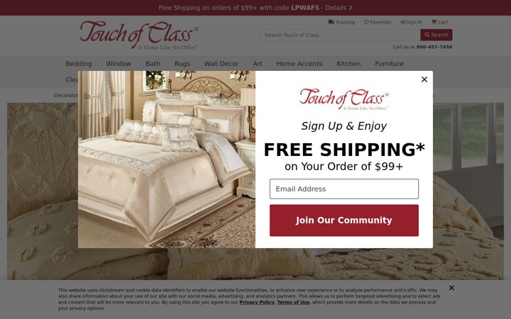 Screenshot of touchofclass.com