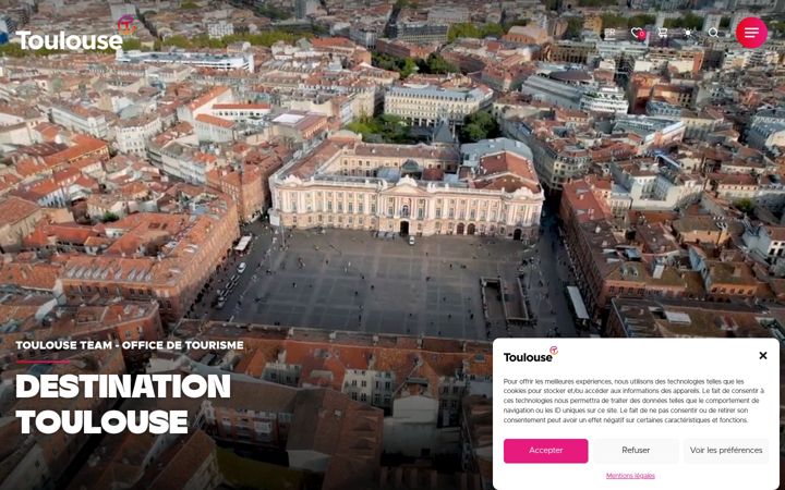 Ekrānuzņēmums no toulouse-tourisme.com