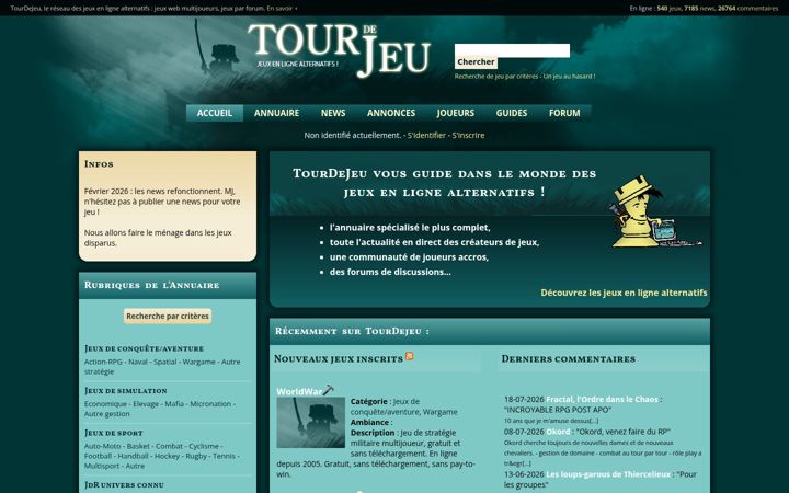 Screenshot ta' tourdejeu.net