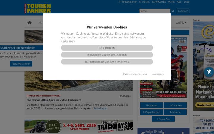 Screenshot of tourenfahrer.de