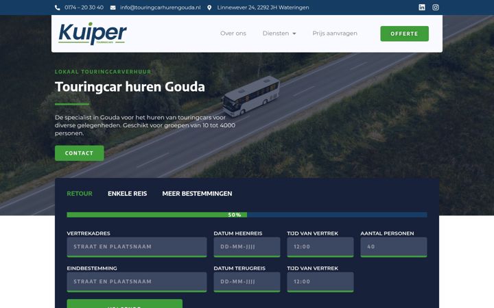 Skærmbillede af touringcarhurengouda.nl